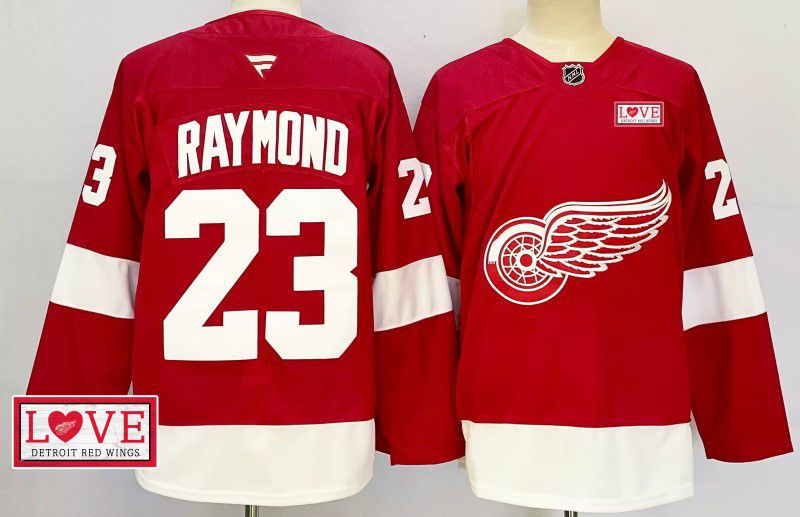 Men Detroit Red Wings #23 Raymond Red Fanatics 2025 NHL Jersey style 12->detroit red wings->NHL Jersey